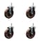 Service Caster 5 High Temp Glass Filled Nylon Wheel Swivel 7/16'' Grip Ring Stem Caster Set, 4PK SCC-GR20S514-GFNSHT-716138-4 - alternate 1